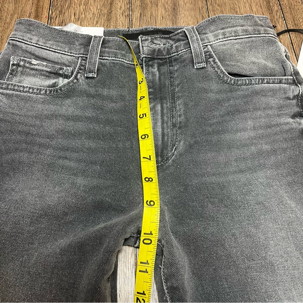 Joe’s Jeans Luna High Rise Cigarette Ankle Gray Wash Size 24 Stretch NWT Raw Hem - Picture 10 of 11